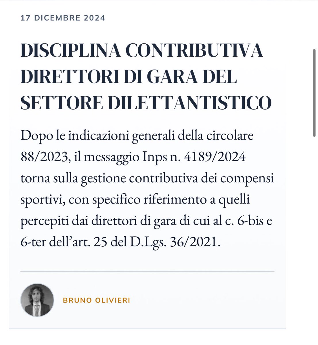 Per Sistema Ratio | Centro Studi Castelli sulle novità in tema di gestione contributiva dei #direttori di #gara del settore #dilettantistico.

Articolo completo disponibile al seguente link 
ratio.it/disciplina-con…

#lavorosportivo
#studiocommercialeolivieri
#linformalavoro