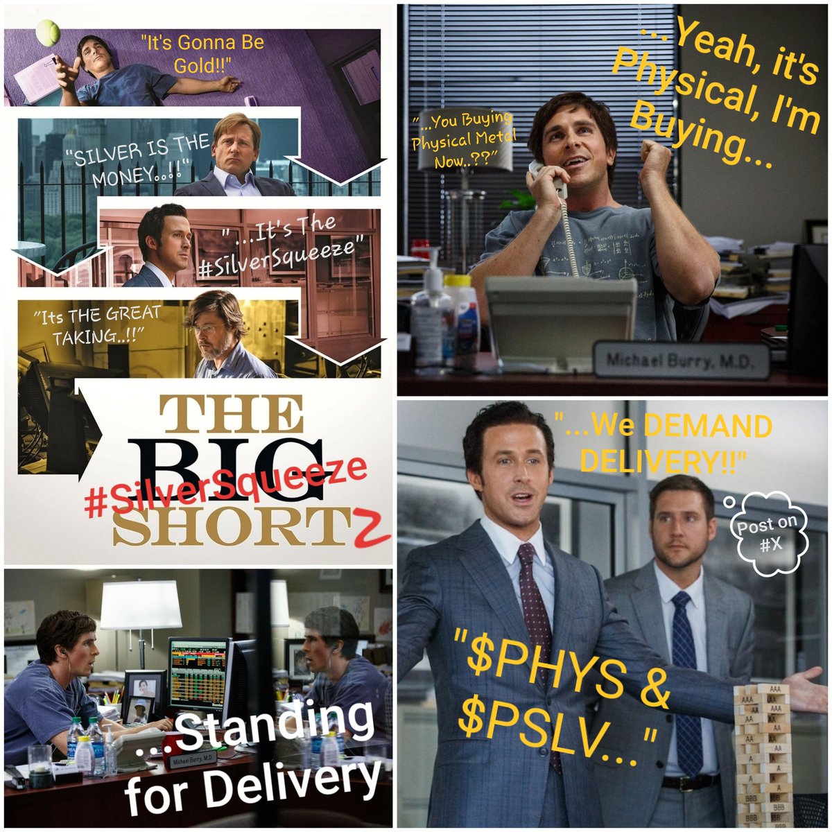 shanobido47's tweet photo. The #BIGshort 2 - #SilverSqueeze
🎬 The #Meme That Started it All, Coming Soon at Your Local #Comex, #LBMA or #Shorts... Enjoy The Show🍿🍿
Starring #MichaelBurry #Silver #Gold $PSLV $PHYS #LOD3 #Kinesis #Silverismoney #Tripledigitsilver #GoLongGold #GoldSqueeze #DemandDelivery https://t.co/b6quz5agCQ