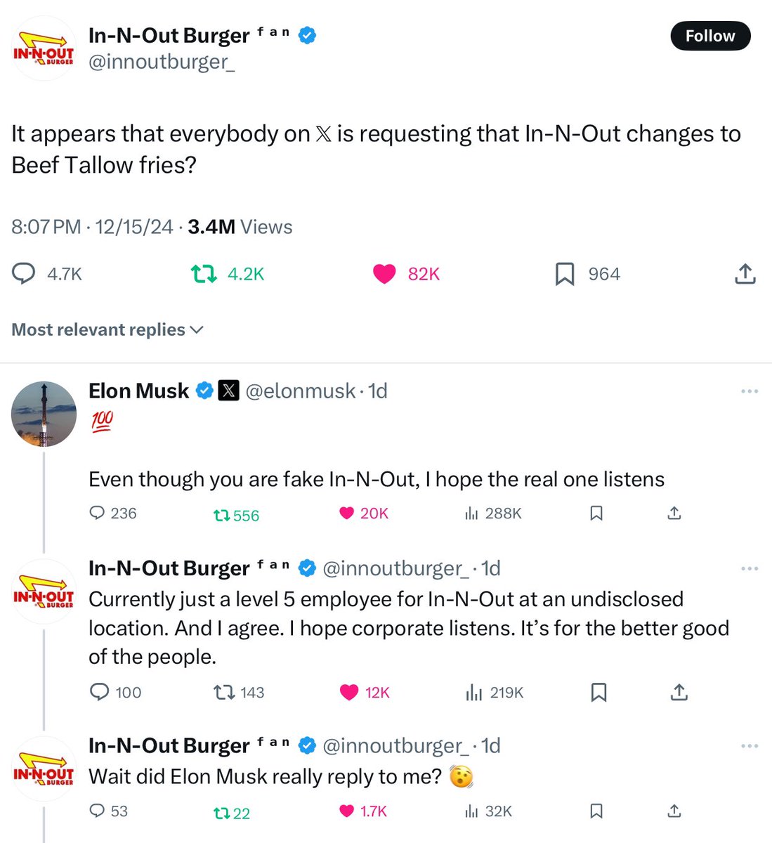 MrsCsCookies's tweet photo. .@innoutburger_
EPIC!
#BeefTallowFries🍟
#MerryChristmas🎄 https://t.co/7IqkM7eDmh
