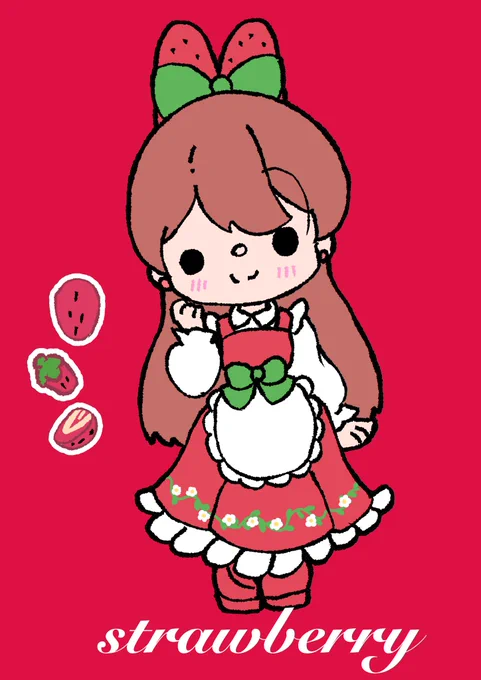 キャンディーシリーズstrawberry#創作#創作イラスト 