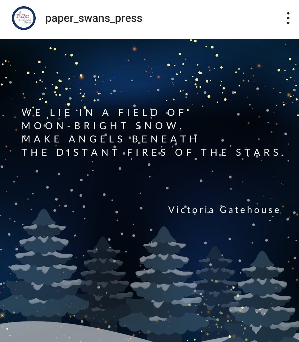Lovely to have a micro poem featured in the <a href="/paperswanspress/">Paper Swans Press</a> advent for 2024 ❄️  💙