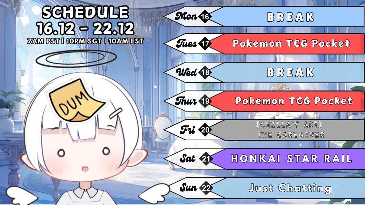 New schedule is out!!