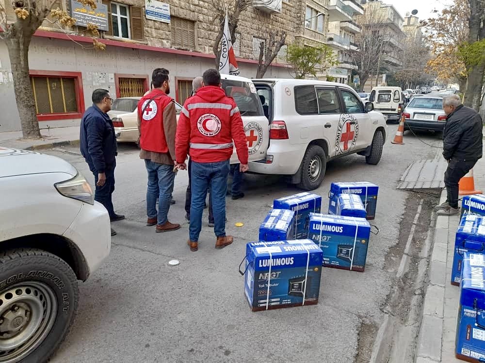 SYRedCrescent's tweet photo. Drinking #water is being pumped back into #Aleppo city following the several interventions carried out by the #SyrianArabRedCrescent, in cooperation with the @ICRC, as part of its emergency #response to ensure the operation of the city's water system. https://t.co/bPtIY79GOH