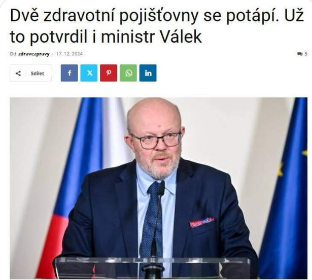 Když ze systému zdravotní péče začne čerpat o několik set tisíc lidí víc než čerpalo doposud, tak v systému začnou chybět peníze. Až na pana ministra Válka něco takového musel čekat každý.