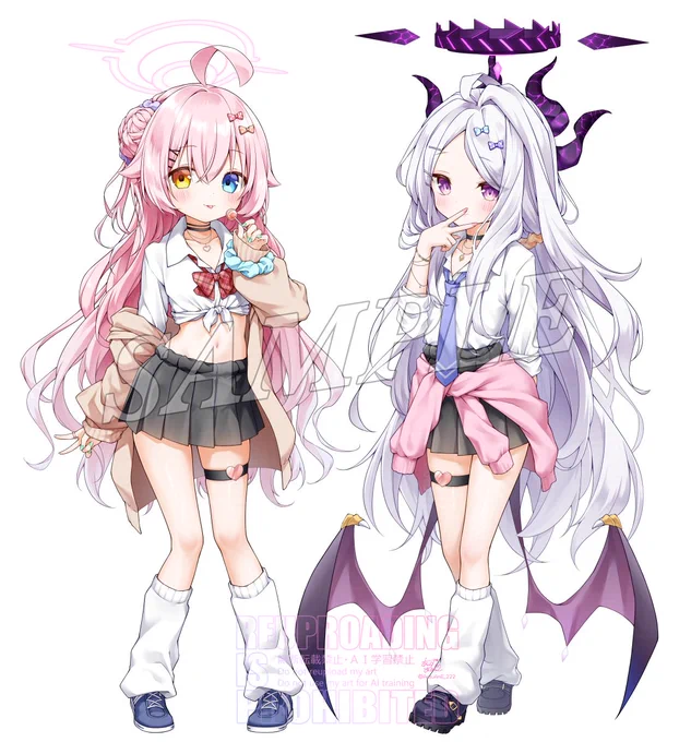 ギャルなホシノとヒナC105で出すアクスタ2種類、こんな感じになりました#ブルアカ #BlueArchive 