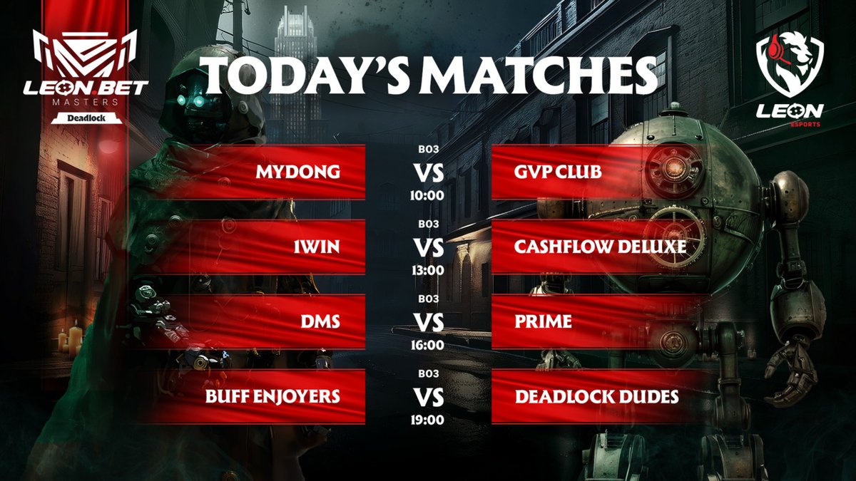 LeonbetEsports's tweet photo. 🔥It’s game time! 🔥 

The first day of #LeonBetMastersDeadlock is here, and the RO16 kicks off with 4 opening matches.

Who’s taking the W today? 🤔

📺 https://t.co/2shqi4DG2f
🎙️ @Dugaid_ &amp; @Anishared 
🎙️ @Robbnroll &amp; @Draskyldotatwo https://t.co/VJSr51H6Hk