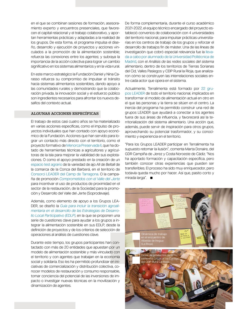 Leader Ponent (@leaderponent) on Twitter photo Avui us recomanem aquest article de Raquel Pastor, sobre la utilitat de l'enfocament LEADER, amb el programa Terralimenta com a canalitzador, en l'impuls dels sistemes alimentaris.
Des del projecte <a href="/InfoGustum/">Gustum</a> participem en la segona edició d'aquest programa de la <a href="/fdnc_es/">Fundación Daniel y Nina Carasso</a> Avui us recomanem aquest article de Raquel Pastor, sobre la utilitat de l'enfocament LEADER, amb el programa Terralimenta com a canalitzador, en l'impuls dels sistemes alimentaris.
Des del projecte <a href="/InfoGustum/">Gustum</a> participem en la segona edició d'aquest programa de la <a href="/fdnc_es/">Fundación Daniel y Nina Carasso</a>