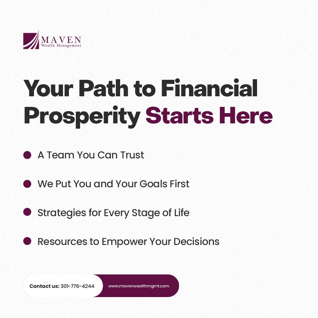 Financial freedom is a goal many strive for. To achieve it, you need a strong financial foundation.

To learn more about how our team can help you on your journey to financial freedom, visit mavenwealthmgmt.com 🌐

#financialpartner #financialadvisor #moneytipsformillennials