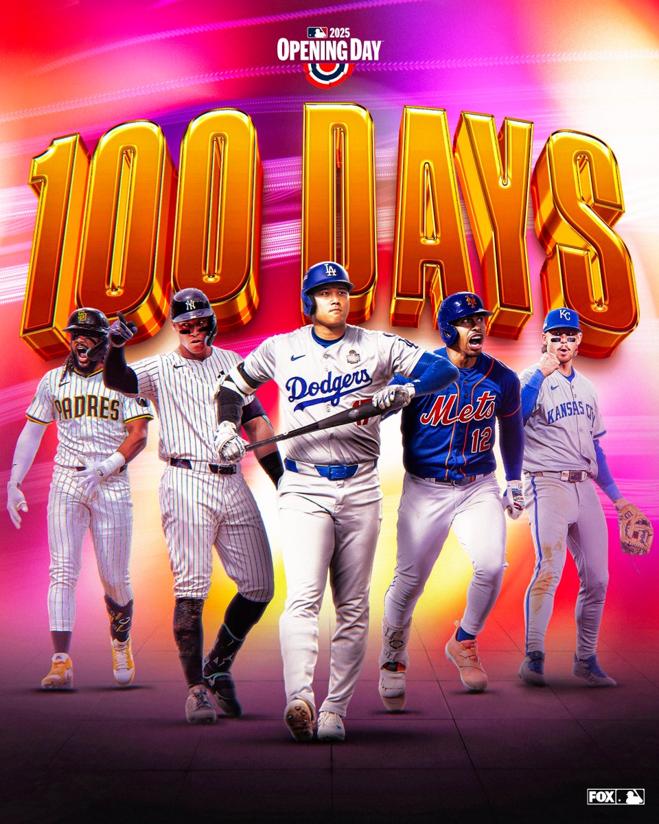 MLBONFOX's tweet image. 100 DAYS UNTIL OPENING DAY ⚾️⏳