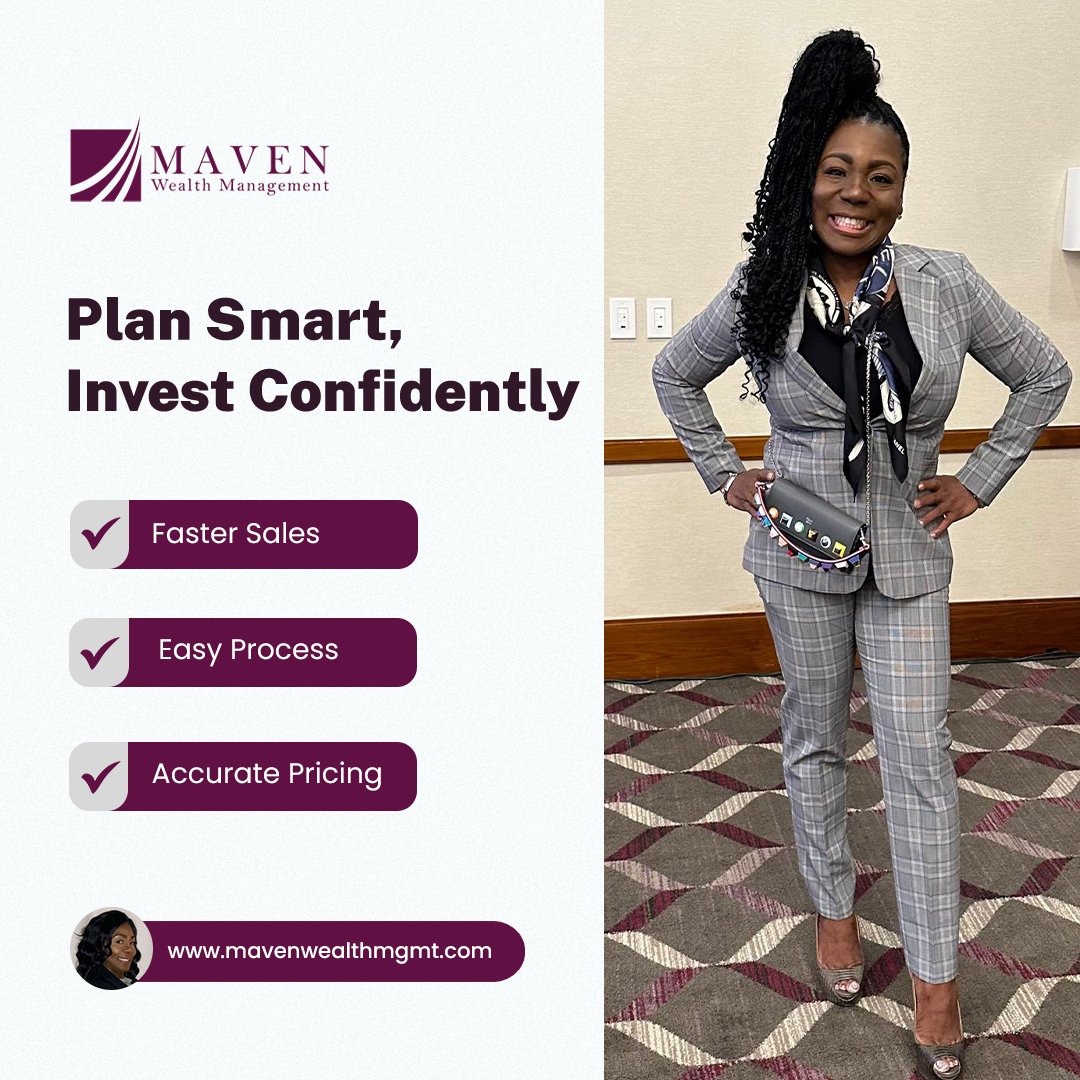 Plan Smart and invest Confidently with Maven Wealth Management. 

Our team of experts will guide you through a fast and easy process to create a personalized financial plan.

Contact us today, and let's build your financial future together.

#financialwellness #financialfuture