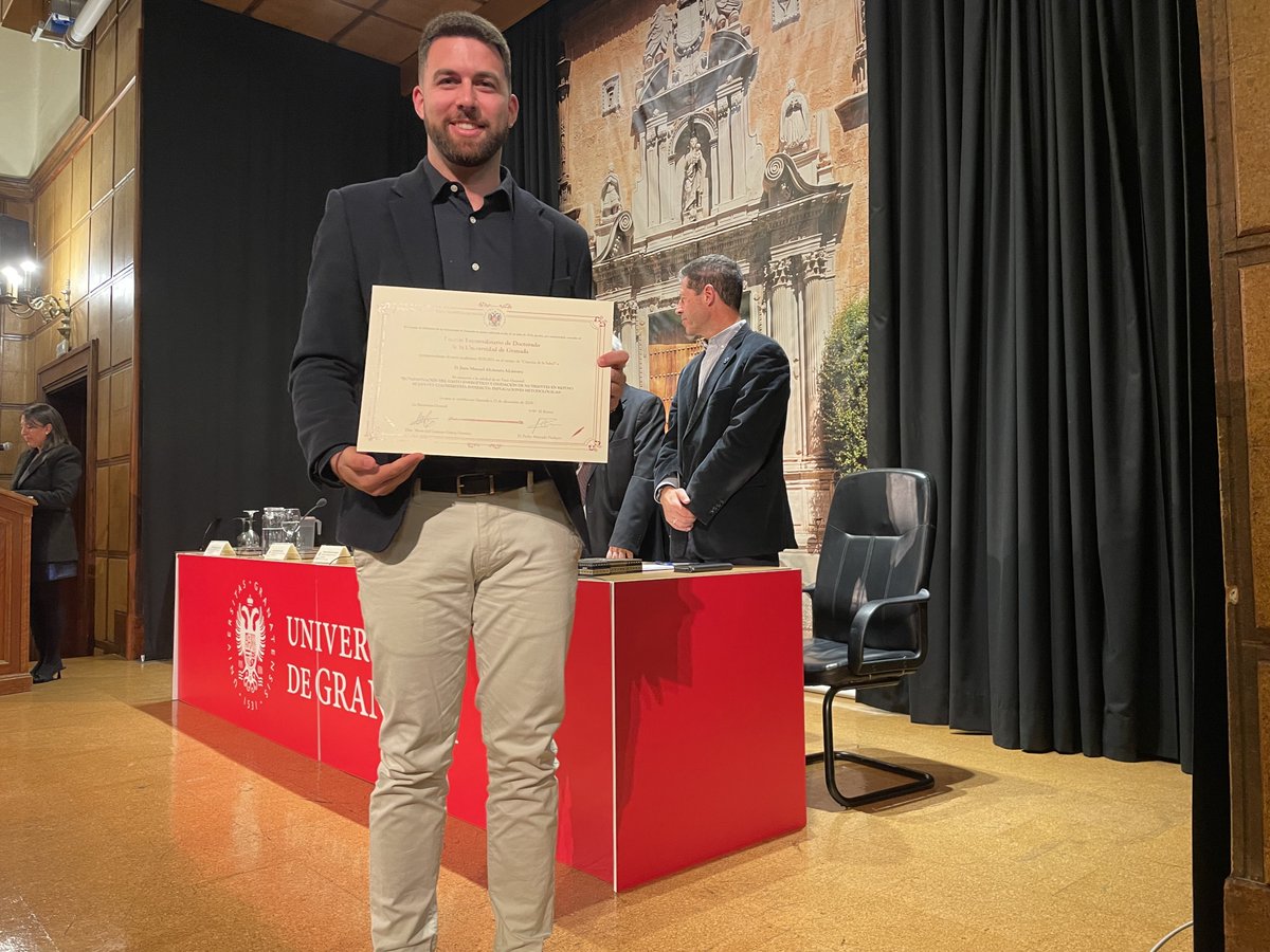 Juan M. A. Alcantara (@alcantara_jma) on Twitter photo Muy feliz de haber recibido el Premio Extraordinario de Doctorado del curso 2020-2021 🥳
Quiero agradecer de corazón a mis directores de tesis, Guillermo y <a href="/ruizruizjonatan/">Jonatan R Ruiz</a>, por su guía y apoyo incondicional durante mi doctorado, y a <a href="/CanalUGR/">Universidad Granada</a> por este reconocimiento. Gracias! 🤗 Muy feliz de haber recibido el Premio Extraordinario de Doctorado del curso 2020-2021 🥳
Quiero agradecer de corazón a mis directores de tesis, Guillermo y <a href="/ruizruizjonatan/">Jonatan R Ruiz</a>, por su guía y apoyo incondicional durante mi doctorado, y a <a href="/CanalUGR/">Universidad Granada</a> por este reconocimiento. Gracias! 🤗