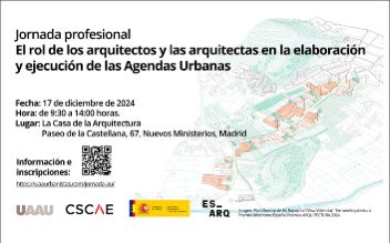 🏙️Hoy participamos en la Jornada profesional sobre el rol de los arquitectos y las arquitectas en la elaboración y ejecución de las #AgendasUrbanas. 

🗣️Conversaremos sobre Gobernanza y participación. 

🧐🖥️Se puede seguir de forma telemática a través de uaaurbanistas.com/jornada-au/