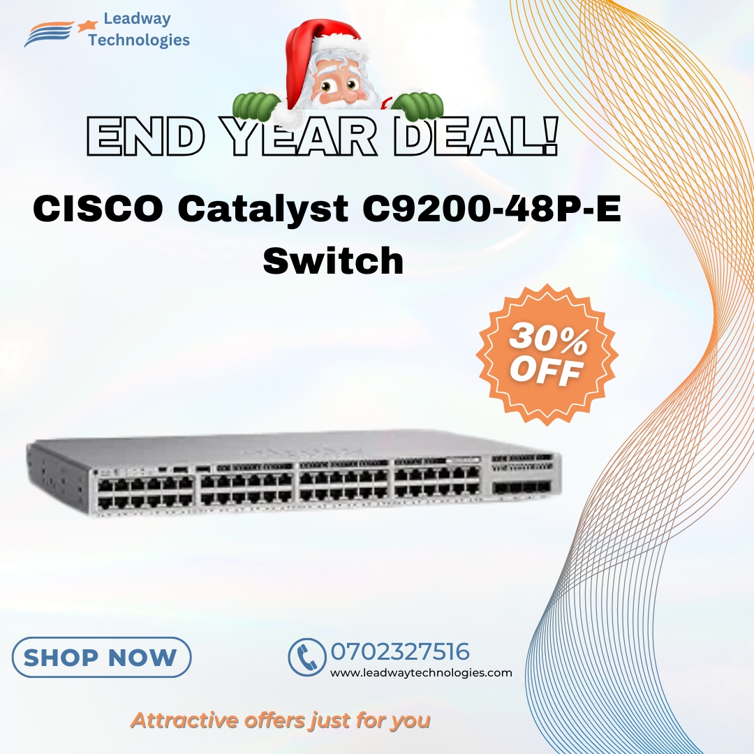 LeadwayTechLLP's tweet photo. 🔥 Massive CISCO Catalyst C9200-48P-E Switch Blowout! 48 PoE+ Ports, Enterprise-Grade Network Performance. End-of-Year Clearance at Leadway Technologies. Limited Stock! 🚨 Upgrade Now & Save Big! 💻 #CISCONetworking #TechDeal #leadwaytech https://t.co/SmHoVVz7vu
