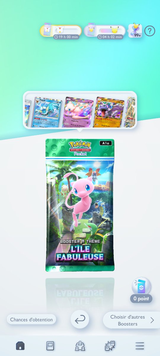 Bon les p'tits potes j'ai une cinquantaine de Boosters à ouvrir.
Est ce qu'on se ferait pas ça en Live à 14h ??