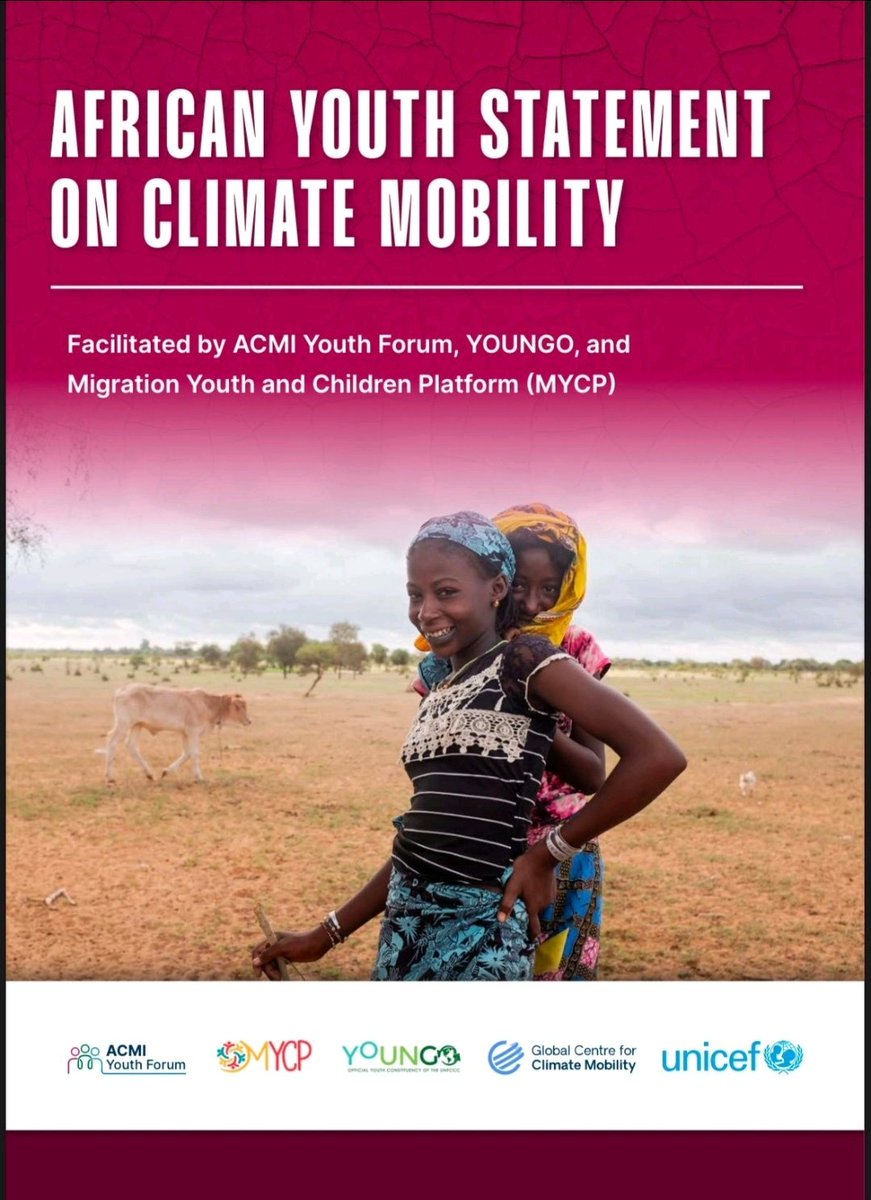 Excited to launch the African Youth Statement on Climate Mobility unveiled during #COP29 with @ACMI_African <a href="/GCCMobility/">Global Centre for Climate Mobility</a> and <a href="/MYCPofficial/">MYCP - Migration Youth and Children Platform</a> 

👉 Download the statement here: 
English Version: lnkd.in/duFr7gZ8 
French Version: lnkd.in/dKyegY8b

#ClimateMobility