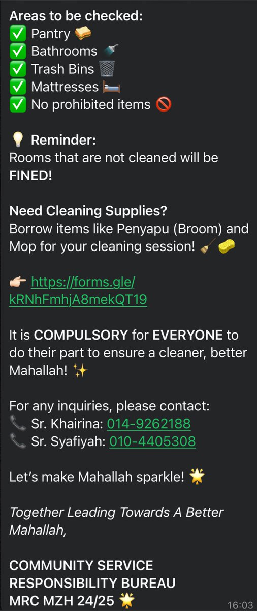 mairarosemk's tweet photo. Wtf is this mrsm culture shit doing here? MRC cuba settle masalah parcel hilang. Didn't the fees we paid include that service-cleaning the bathrooms? It's like half the money my parents generated their entire life is wasted on picking up your lacking in competency to do your job https://t.co/7luxe1v2wd