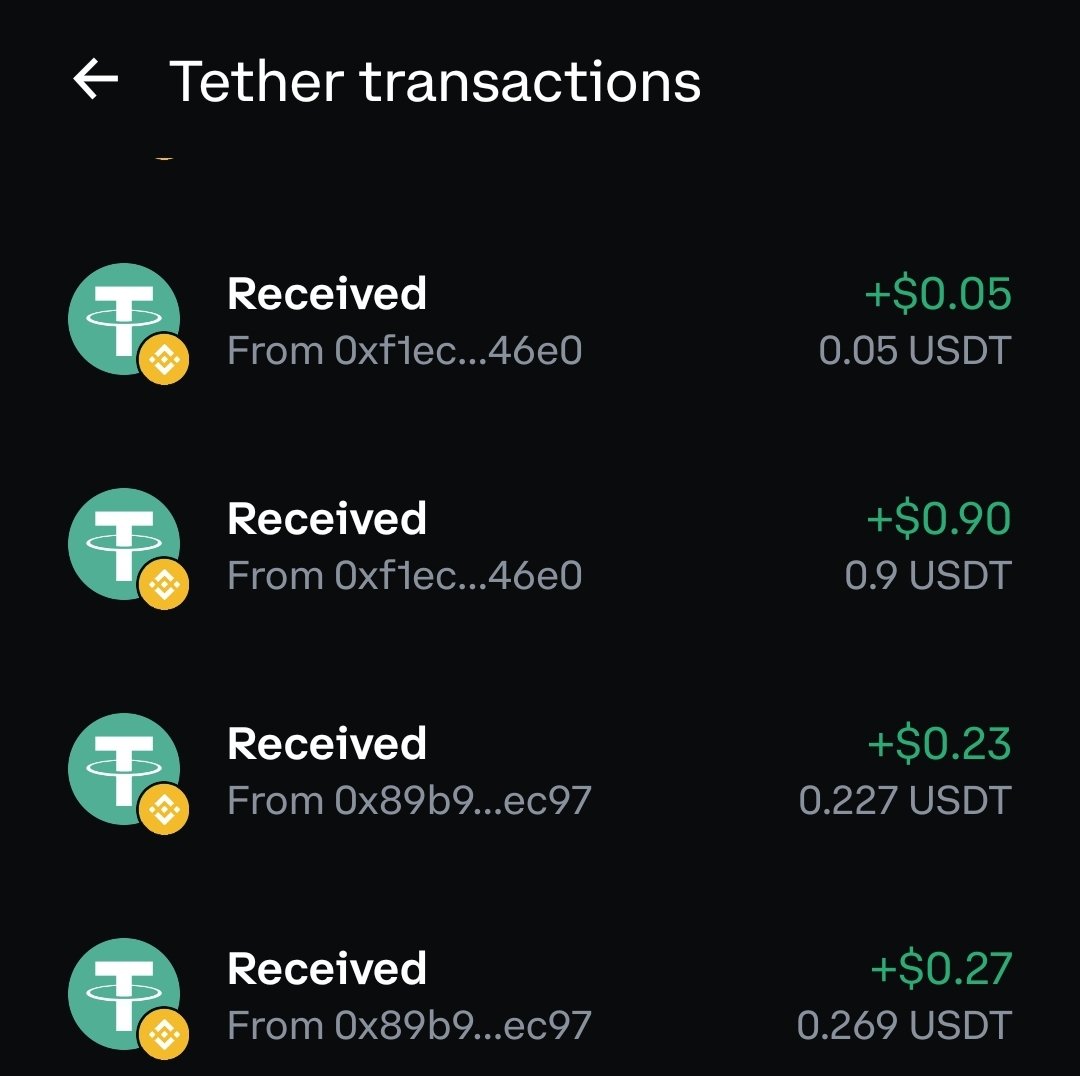 AtomZ017's tweet photo. And here's a few recent $USDT reflections from my bag of $CCC 🚀 #CosmicCollabCoin is my #BSC conviction play this cycle, no competition 💯 Such a limited supply and less than a month old already achieving so much, just imagine the reflections once we hit 100k, 200k  even 500k in 24hr volume🤯🔥 #UtilityCoin #BNB #BullishVibes @RichPigz