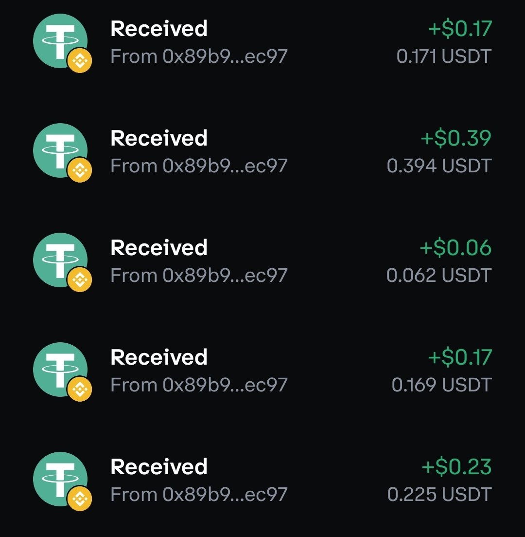 AtomZ017's tweet photo. And here's a few recent $USDT reflections from my bag of $CCC 🚀 #CosmicCollabCoin is my #BSC conviction play this cycle, no competition 💯 Such a limited supply and less than a month old already achieving so much, just imagine the reflections once we hit 100k, 200k  even 500k in 24hr volume🤯🔥 #UtilityCoin #BNB #BullishVibes @RichPigz