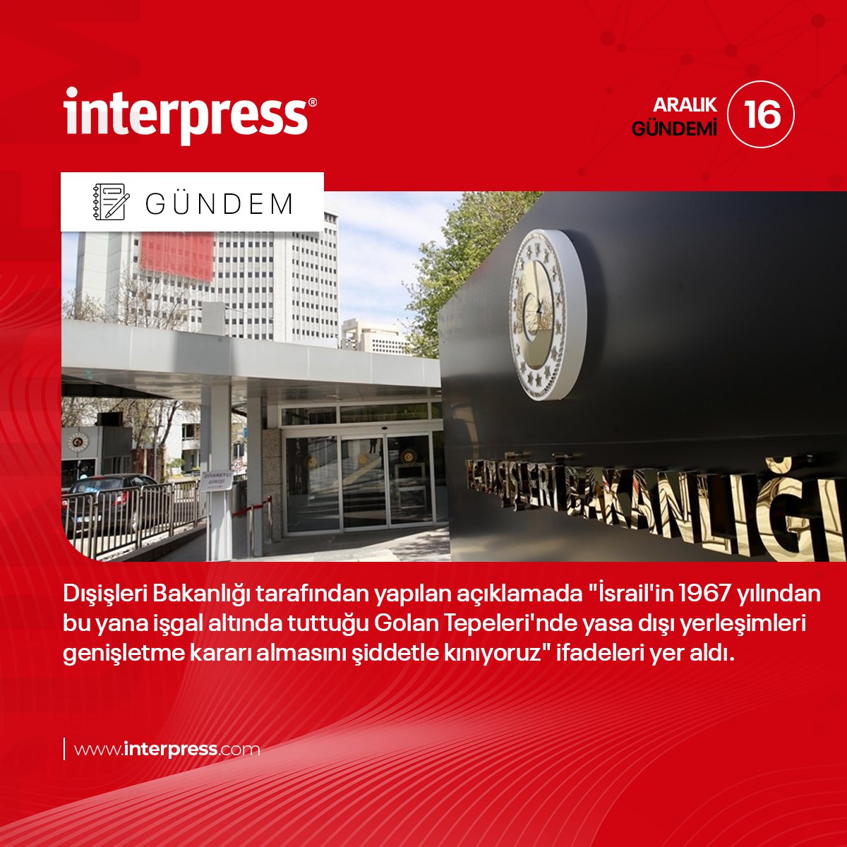 Interpress1940's tweet photo. Interpress ile Türkiye'nin gündemine dair tüm ayrıntılardan haberdar olun. ☑️

🗓️ 17 Aralık 2024

#Interpress #TürkiyeninHafızası #TürkiyeninGündemi