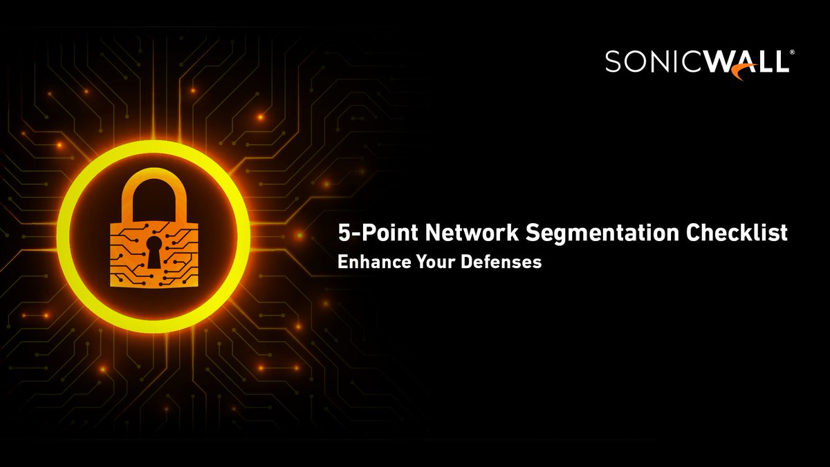 DE_SonicWall's tweet image. Möchten Sie Angriffsflächen reduzieren und Ihr Netzwerk besser absichern? Die 5-Punkte-Checkliste zur #Netzwerksegmentierung von #SonicWall kann Ihnen dabei helfen. Verbessern Sie Ihre Verteidigungsstrategie. Erfahren Sie mehr: bit.ly/3IeqtG9