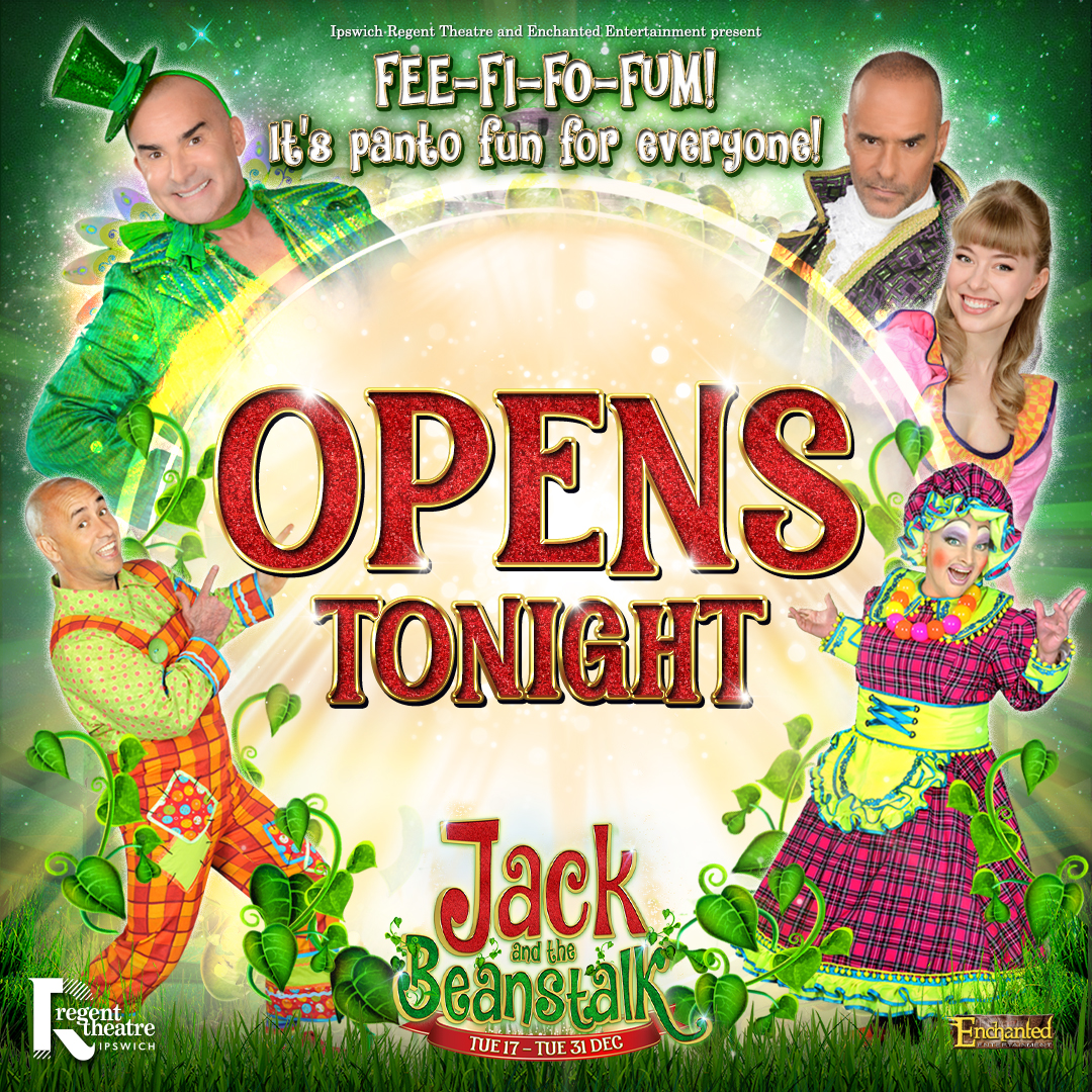 🎉 Fee-Fi-Fo-Fum panto season has begun! 

Jack and the Beanstalk OPENS TONIGHT and we're so excited to see you all there 🌱 

With shows until 31 December there is still time to book your tickets for this festive family extravaganza ✨ 

Book now 🎟 - ipswichtheatres.co.uk/whats-on/jack-…