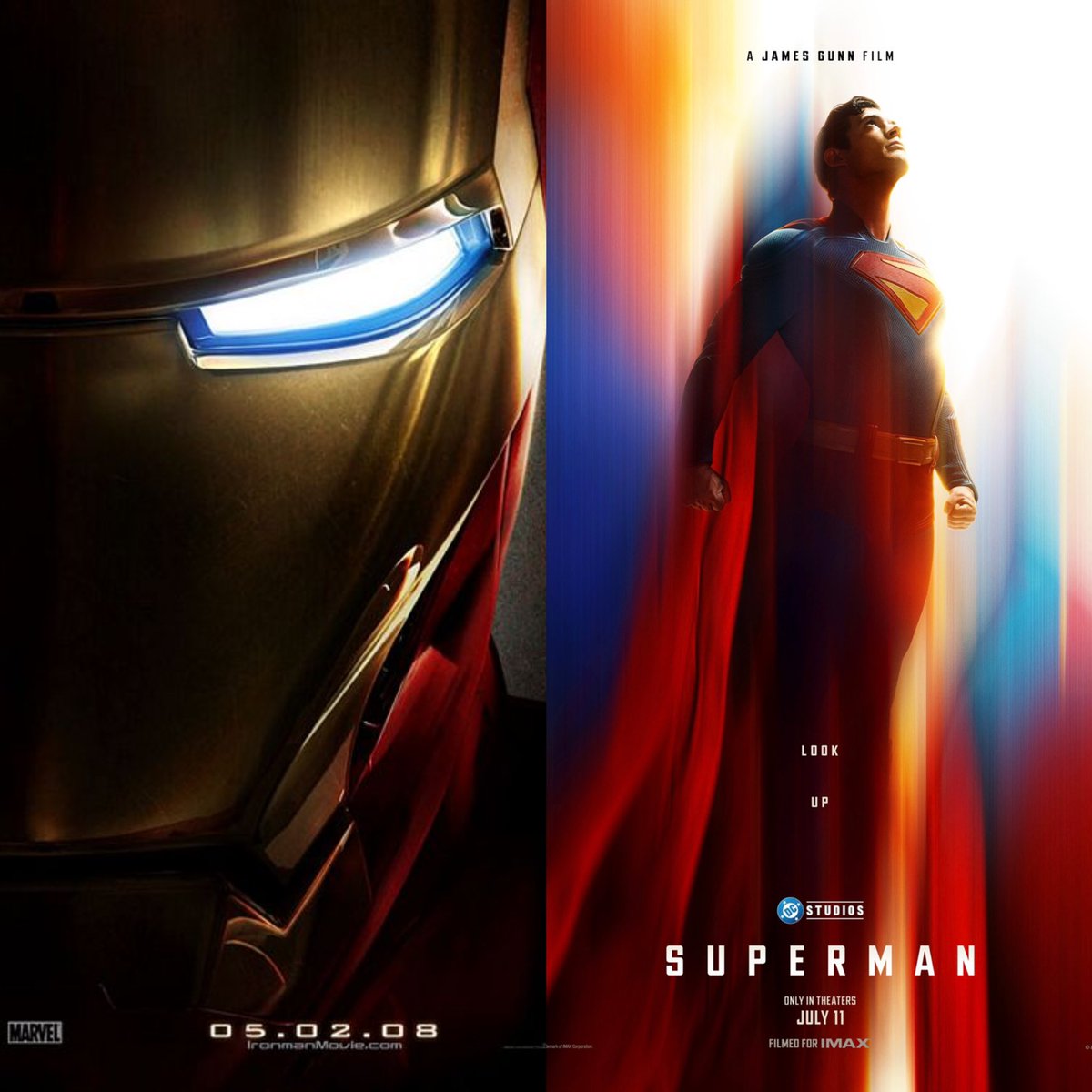 The first MCU poster and first DCU poster 

#Superman