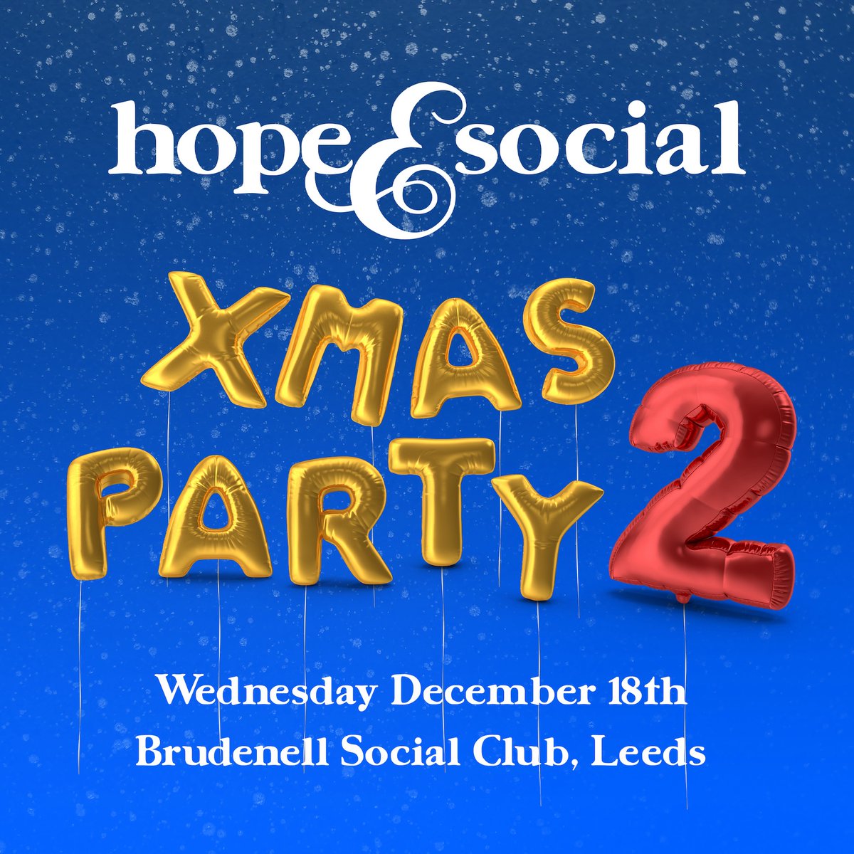 Ain't no Christmas party like a <a href="/hopeandsocial/">Hope and Social</a> Christmas party &amp; TONIGHT it's the first of two! ❄️

Maybe even pick up an exclusive Brudenell x Hope &amp; Social jumper? 🤔

Tonight is SOLD OUT, but a few tickets still remain for tomorrow [link below] 👇

➡️ bit.ly/HopeSocial-2nd…