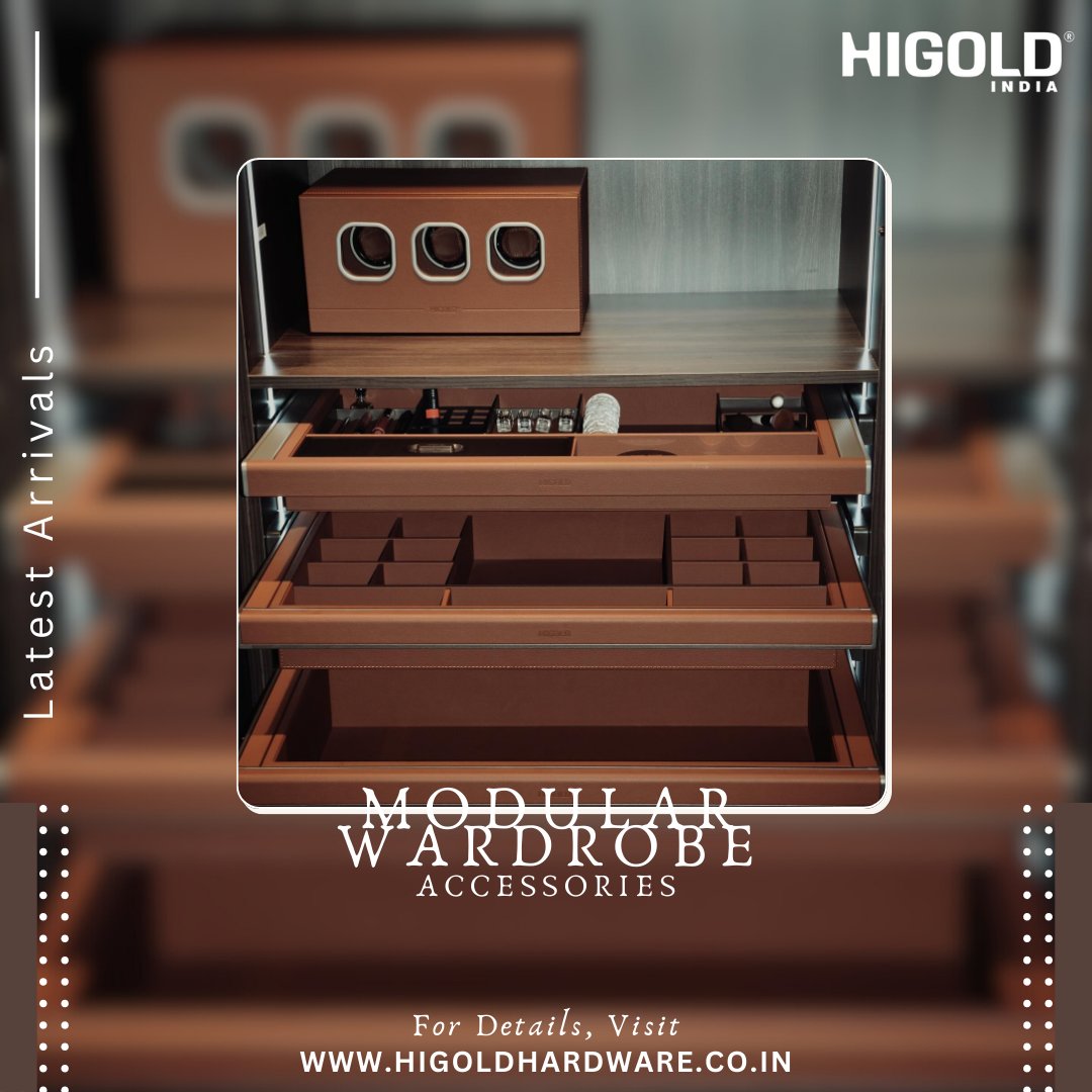 higoldind's tweet image. ✨ Style Meets Functionality! ✨

Discover our latest arrivals in Modular Wardrobe Accessories – now in a stunning Brown Soft Leather finish. 
🔗Visit: higoldhardware.co.in

#HigoldHardwareIndia #LuxuryWardrobe #ModularAccessories #ModularWardrobeAccessories #ModularWardrobe