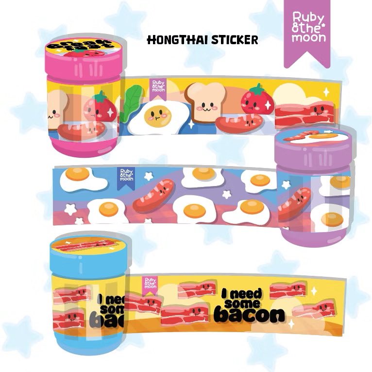 rubynthemoon's tweet image. Hong Thai sticker  : 🍪🥓 สติกเกอร์ติดขวดยาดม ลาย breakfast 🍴🥧🥄

🍳 removeable (ลอกไม่ทิ้งคราบกาว)
🍕 PVC sticker
🍜 diecut, ขวดขนาด 25 g.
💵 45.-

ช่องทางการสั่งซื้อ : linktr.ee/rubynthemoon
(ทุกชิ้นในร้านมีทั้งพร้อมส่ง/พรี สอบถามก่อนสั่งซื้อได้ค่ะ)
