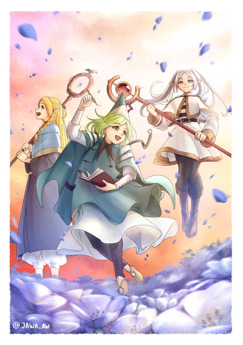 JAWA_AW's tweet photo. Frieren, Coco and Marcille https://t.co/T8kK6kKohZ