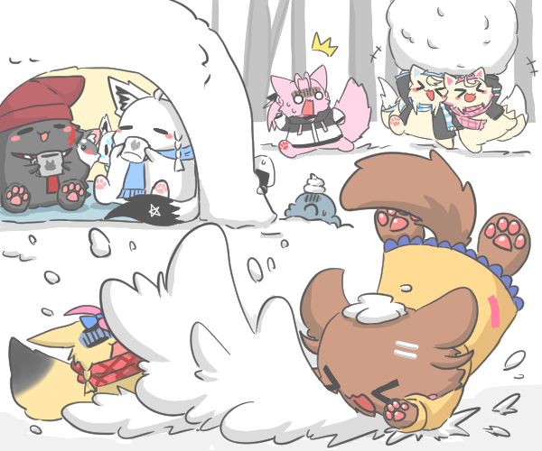 🐶❌⛄️
#できたてころね #絵まる #絵フブキ
#みおーん絵 #FWMCpix  #こよりすけっち 