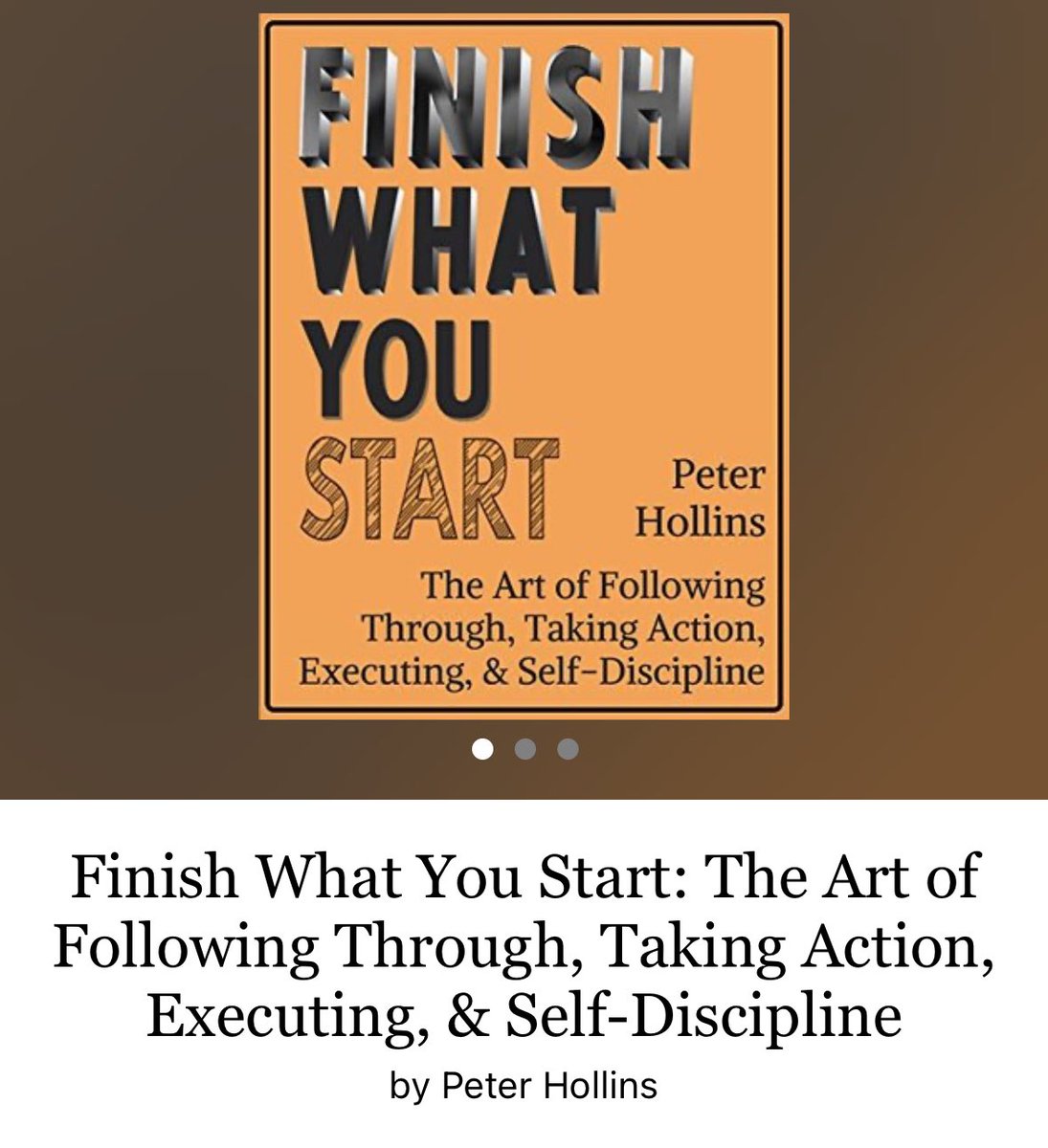 gnanneshwar's tweet image. This book #finishwhatyoustart serves as a handy, quick reference, offering practical insights without overwhelming you. #peterhollins
