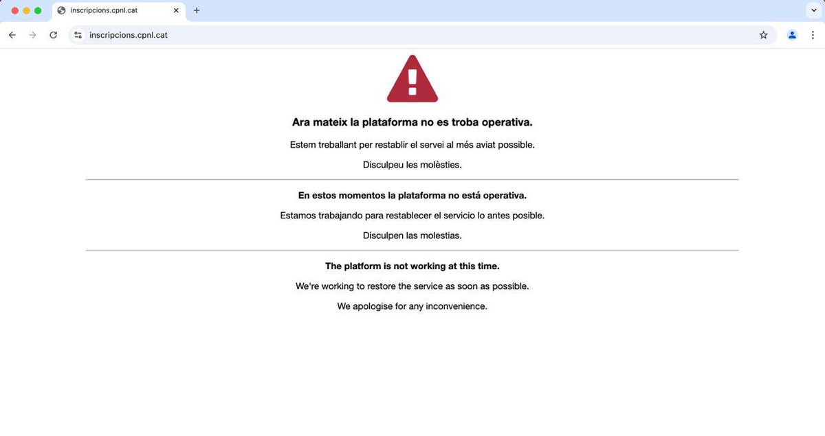 🚨 Fa dies que alertem que 2,3 milions de persones volen aprendre o millorar el català, però no hi ha recursos suficients: cues als cursos oficials del <a href="/cpnlcat/">Consorci per a la Normalització Lingüística</a> des del primer dia de les inscripcions i webs col·lapsades. 

És una prioritat de país fer arribar el català a tothom.