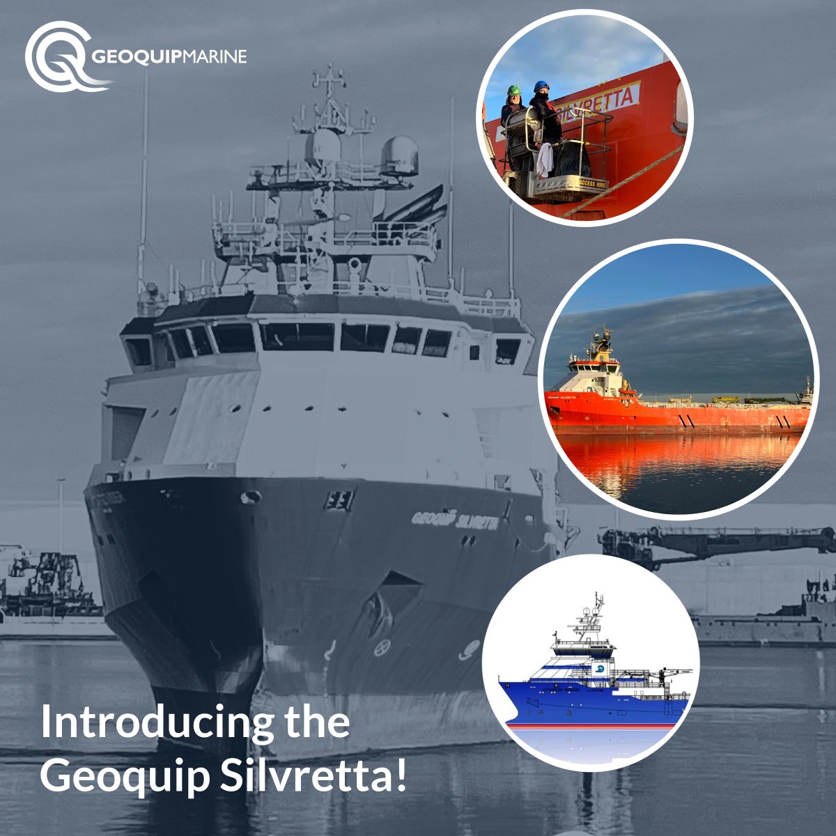 GeoquipMarine's tweet photo. We are delighted to announce the addition of the Geoquip Silvretta, the seventh vessel in our fleet!

Read more https://t.co/IDVRlgCca7

#GeoquipMarine #Sustainability #OffshoreEnergy #GeotechnicalServices #Innovation #FleetExpansion #OffshoreEngineering https://t.co/K4AjUV0wNs