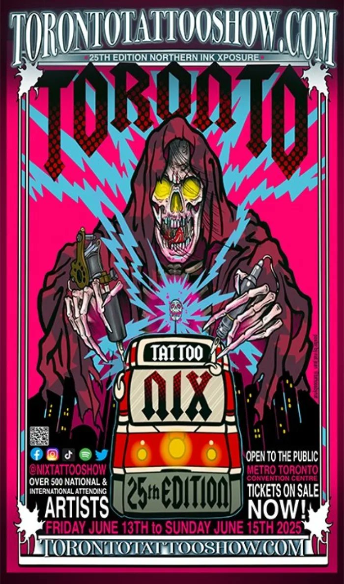 WTattooEvents's tweet photo. Artists Registrations are open for the 25th edition of the Toronto Tattoo Show on the 13th to the 15 of June 2025! 

One of largest and longest running tattoo shows in Canada showcasing over 500 national and international Tattoo Artists

Register now https://t.co/ZSeGE1ktCT https://t.co/PhNrzXHR2U