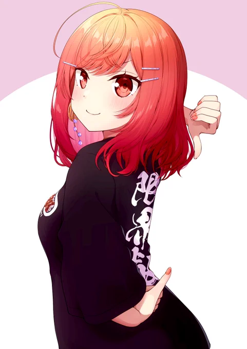 限界飯Tシャツをドヤ顔でアピールする莉々華ちゃん#RirikArt 