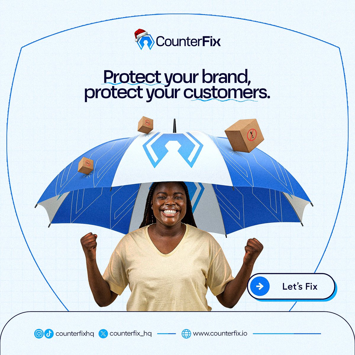 counterfix_hq's tweet image. Protect your brand. Protect your customers. Together, let’s fix the fight against counterfeit products. Your brand deserves authenticity.🔒 #CounterFix#BrandProtection #StopCounterfeits #ProtectYourBrand #CustomerTrust #CounterFix #AuthenticityMatters #LetUsFixIt #SecureSolutions