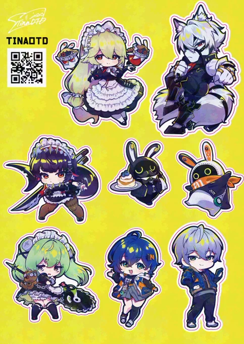 ゼンゼロシールのイラスト完成したので見てほしい。冬コミで委託販売させていただきます 