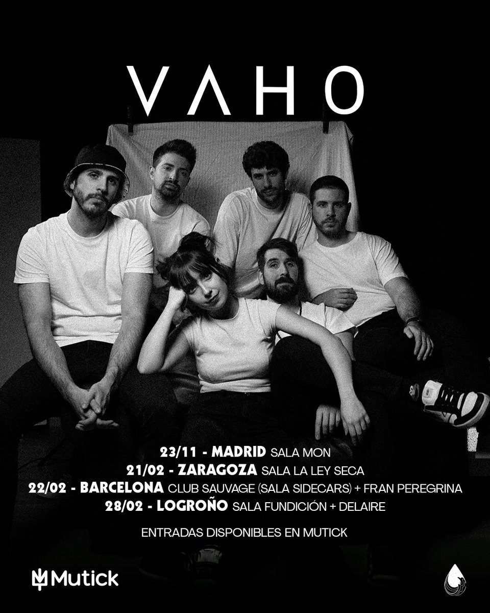 Nos hemos despertado con la noticia de que quedan muy poquitas entradas. Estamos súper agradecidos! 

Zaragoza - quedan 4 entradas
Barcelona - Más del 50% del aforo vendido
Logroño - Más del 60% del aforo vendido

Entradas en: linktr.ee/vahomusica