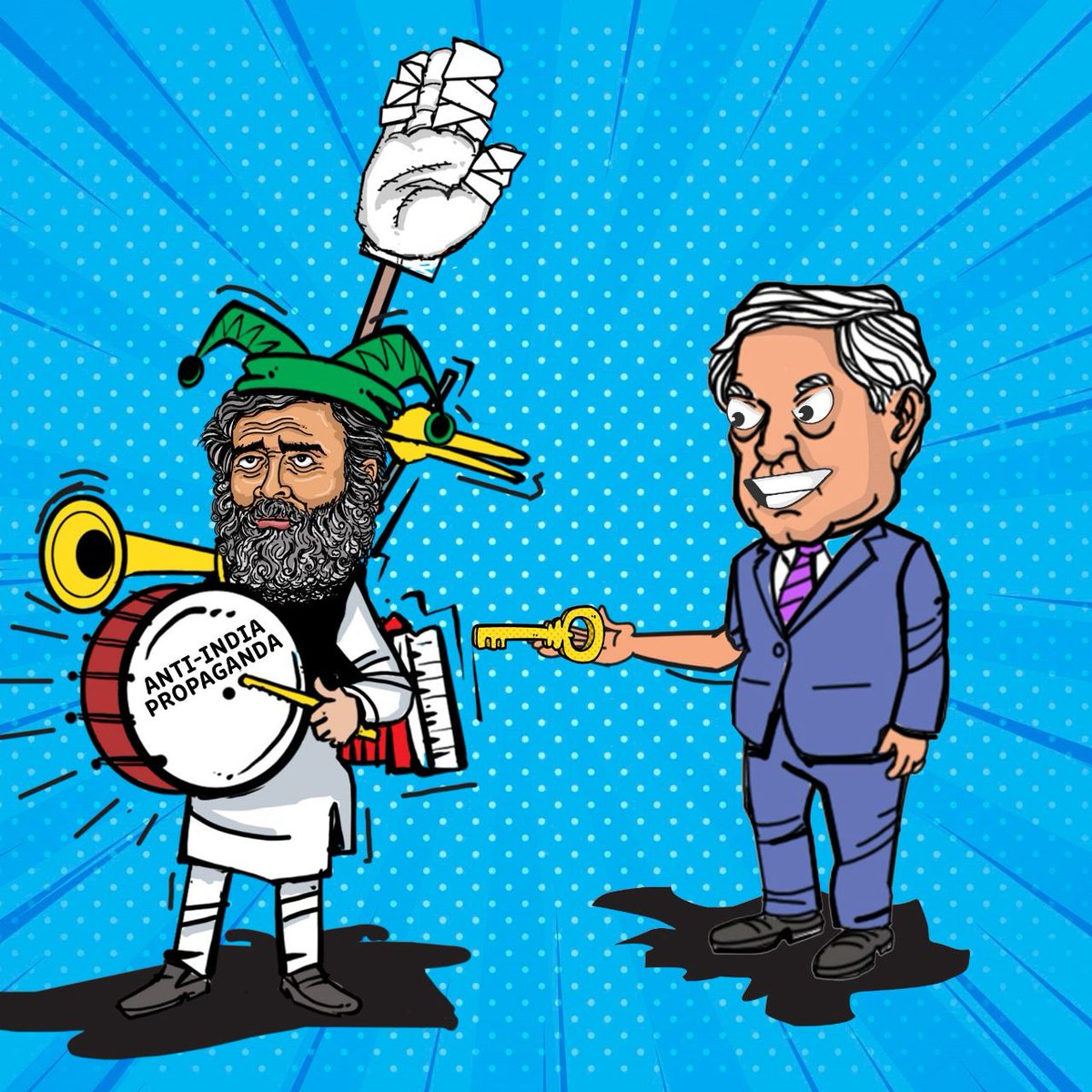 BJP4India's tweet image. Rahul-Soros ek Hain!
