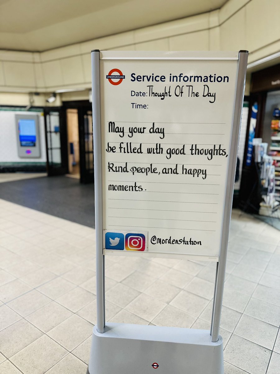 Tuesday 17th December 2024 Thought Of The Day From Morden Underground Station