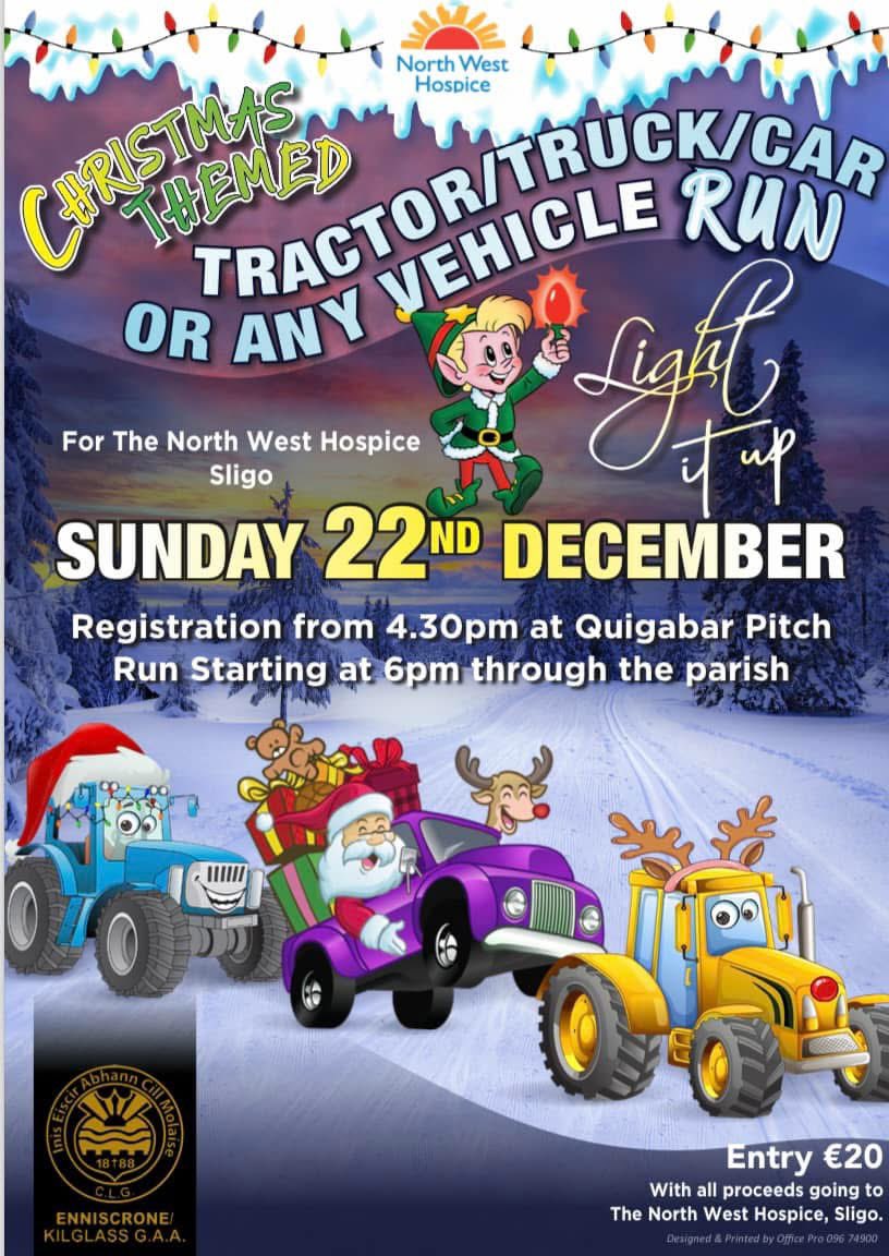 Don’t miss our charity vehicle run on Sunday, December 22nd in aid of North West Hospice. Details here 🎄