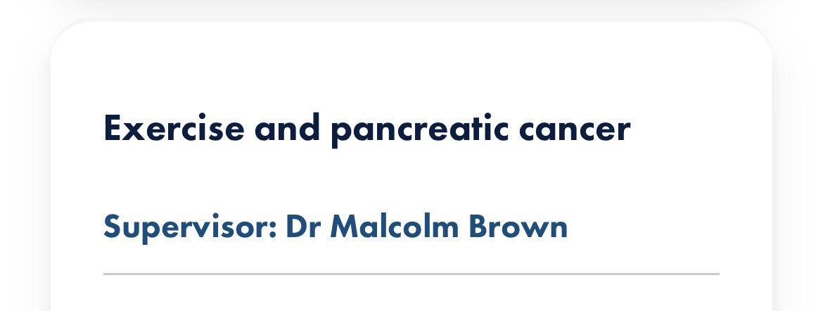 School of Sport & Exercise Science (@ulsterschsport) on Twitter photo 🚨 FULLY FUNDED PHD 🚨
We are offering a fully funded PhD award, supervised by Dr <a href="/MalBrown7/">Malcolm Brown, Ph.D.</a> & Prof <a href="/gareth_radical4/">Gareth Davison</a>
Closing Date: 2️⃣4️⃣th February 2024
#Exercise #pancreaticcancerresearch #Cancer #Pancreas
More info👉 ulster.ac.uk/doctoralcolleg… 🚨 FULLY FUNDED PHD 🚨
We are offering a fully funded PhD award, supervised by Dr <a href="/MalBrown7/">Malcolm Brown, Ph.D.</a> & Prof <a href="/gareth_radical4/">Gareth Davison</a>
Closing Date: 2️⃣4️⃣th February 2024
#Exercise #pancreaticcancerresearch #Cancer #Pancreas
More info👉 ulster.ac.uk/doctoralcolleg…