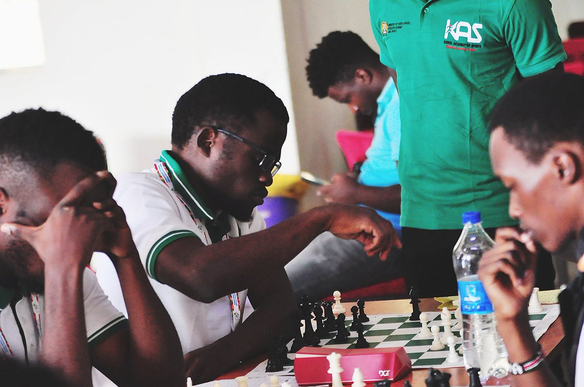 VBugerere's tweet photo. #13thEasternAfricaUniversityGames  | #Day2 | #BoardGames 

@klauniversity wins the second round of Chess competition. 
The Ggaba boys beat Kenyan side 

Kampala University 4-0 Kenya Methodists University 

#VoBUpdates | #LivefromKenya 

@VarsitysportsUG @feaus_org @Educ_SportsUg https://t.co/aCpcs8MPs3