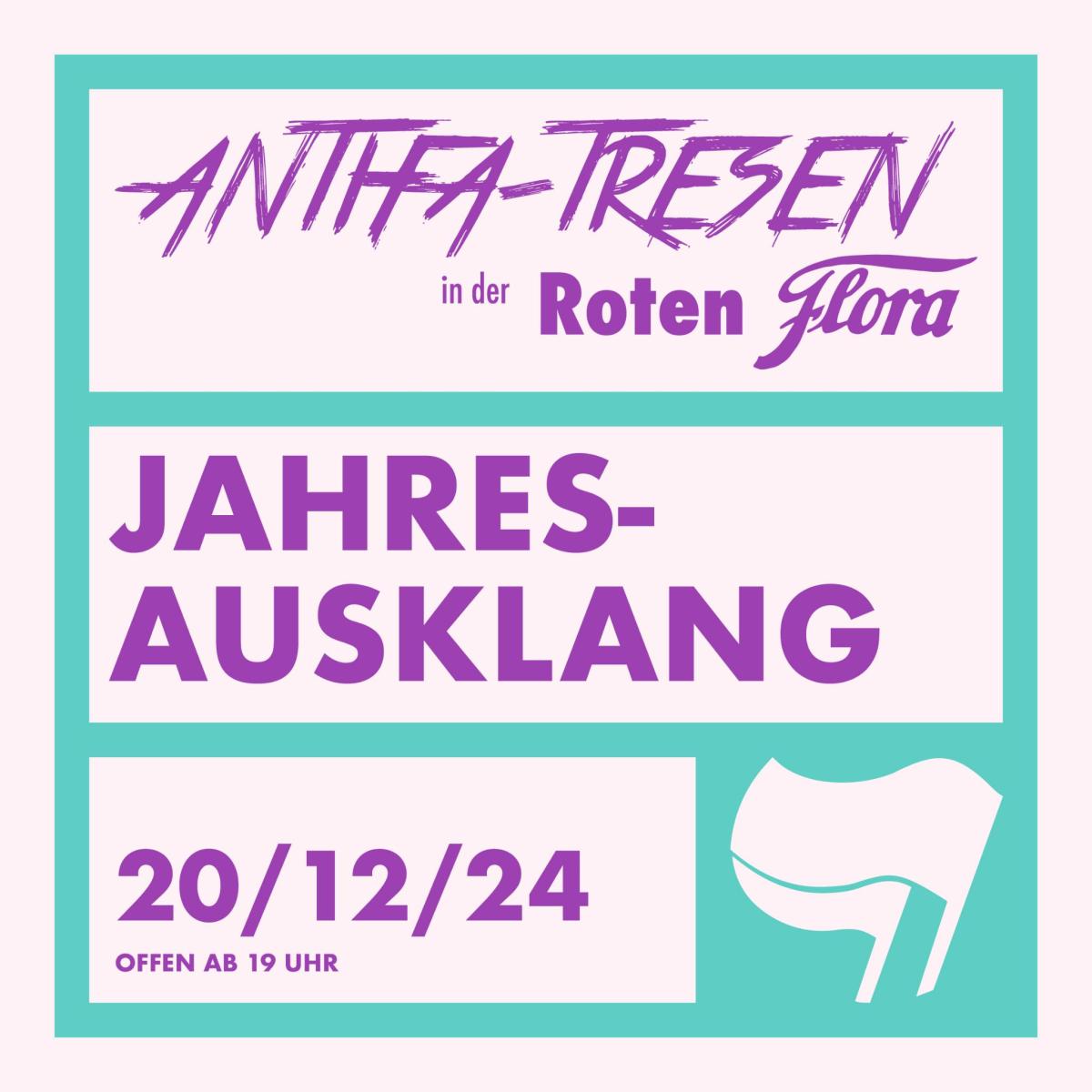Am Freitag, 20.12.24 findet der letzte Antifa-Tresen in diesem Jahr statt. Zum Jahresausklang gibt es Glühwein, Punsch und vegane Waffeln mit verschiedenen Toppings. Schaut vorbei! 
Offen ab 19 Uhr. Mehr Infos unter: antifatresen.blackblogs.org/2024/12/05/20-… #nonazishh
