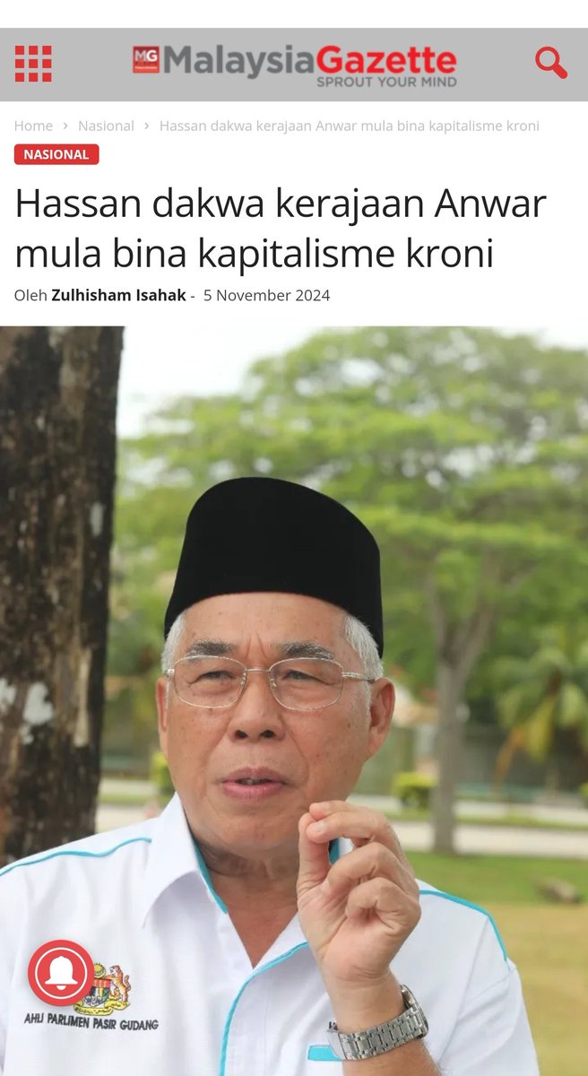 YB PKR Pasir Gudang , <a href="/hakarim_51/">Hassan Karim</a> Hassan  Karim dakwa kerajaan Anwar mula bina kapitalisme kroni.
Golongan 3- kapitalis iaitu pada zaman Anwar katanya
“Golongan ini agak kebal &amp; tidak mudah disentuh kerana dilindungi oleh momokan undang-undang yg bernama 3R (Raja, agama, bangsa).