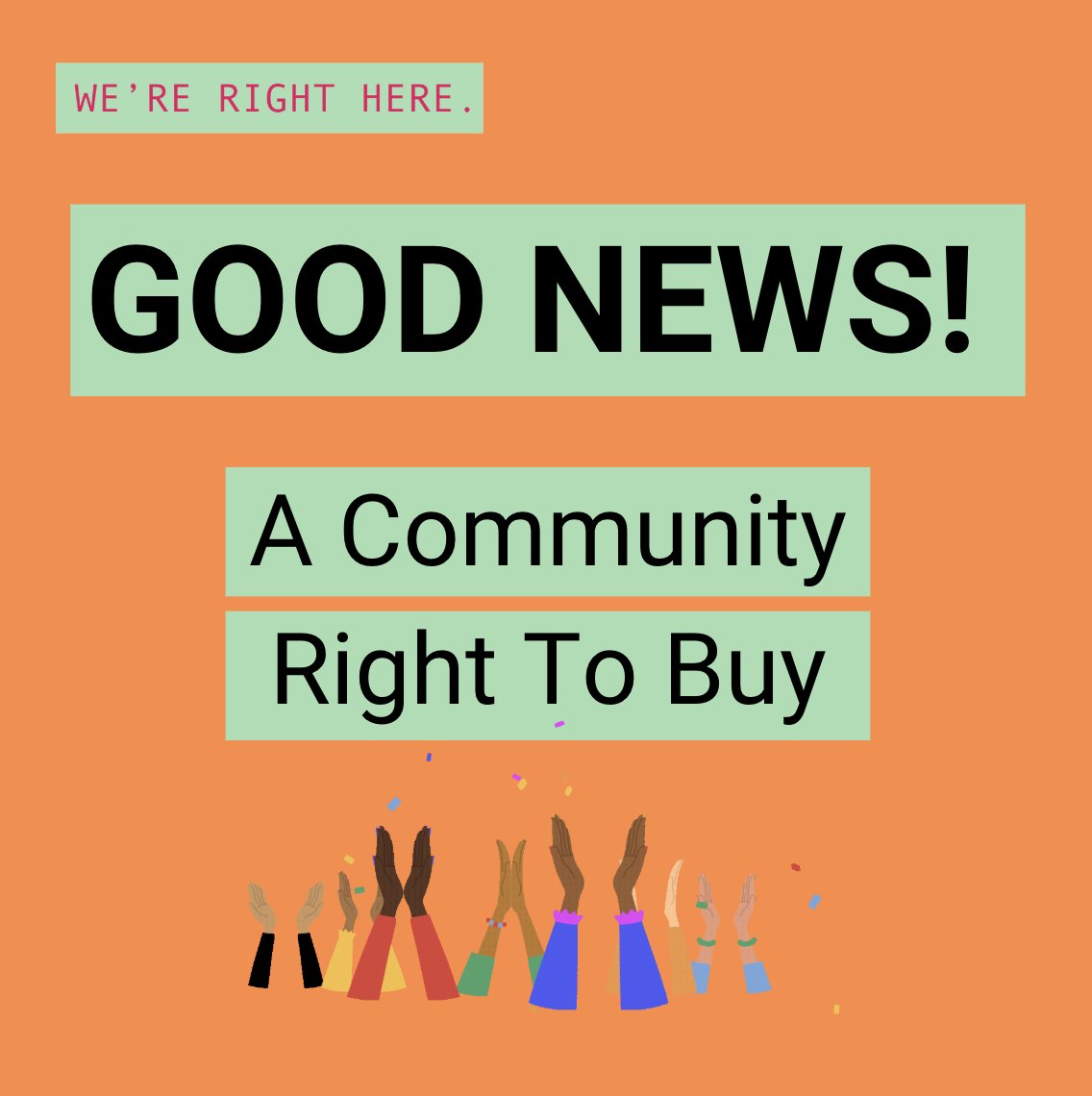 The Young Foundation (@the_young_fdn) on Twitter photo Great news! Since the <a href="/right_hereUK/">We're Right Here: the campaign for community power</a> campaign launched, it has called for a Community Right to Buy - and the Government's new White Paper commits to implementing the policy, making it easier for communities to protect local spaces and places🥳
Read more >> bit.ly/3BmYzHR Great news! Since the <a href="/right_hereUK/">We're Right Here: the campaign for community power</a> campaign launched, it has called for a Community Right to Buy - and the Government's new White Paper commits to implementing the policy, making it easier for communities to protect local spaces and places🥳
Read more >> bit.ly/3BmYzHR