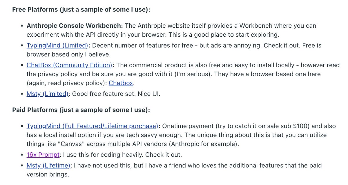 Really happy to see <a href="/16xPrompt/">16x Prompt</a> listed alongside TypingMind on a popular Reddit post. 

<a href="/tdinh_me/">Tony Dinh</a> was my original inspiration for building my own products back in 2022.