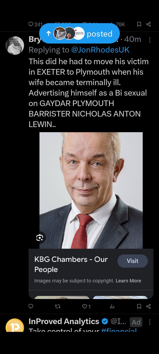 bryads57's tweet photo. @CarlEveCrime We are aware how corrupt PLYMOUTH COURTS OF JUSTICE IS.
PROTECTING THE ABUSER PLYMOUTH BARRISTER NICHOLAS ANTON LEWIN WHO ATTENDS COURT UNDER THE INFLUENCE OF DRUGS #NOEXCUSES
#TANSPARENCY https://t.co/Hthsi8n6zT