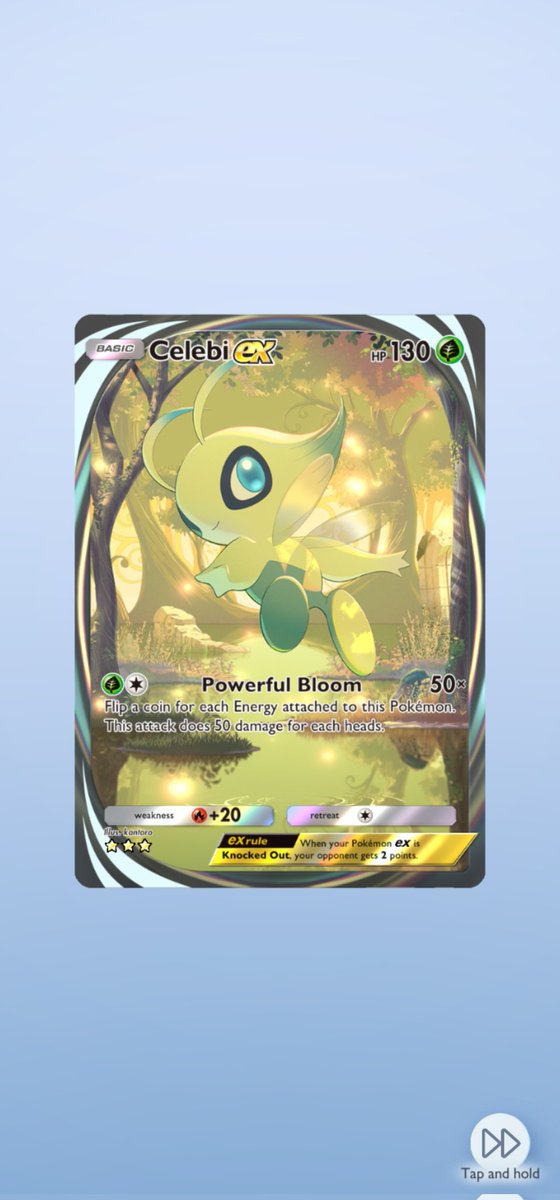 _HoshiTempest's tweet photo. Got the new Celebi and a god pack afterwards??? DEYM

#PokemonTCGPocket #CelebiEX #godpack https://t.co/9cSdwt0iL5